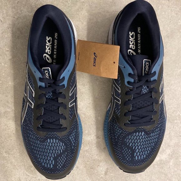 ASICS Men's Gel-Kayano 26 10.5 Extra Wide (4E) - Midnight/Grey Floss - Picture 8 of 10